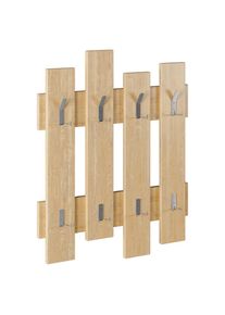 Livetastic , Eichefarben , Holzwerkstoff , 64x81x4 cm , Garderobe, Wandhaken & Paneele, Wandgarderobe