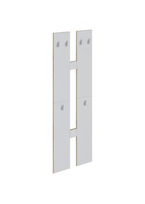 Mid.you , Wei&szlig;, Honigeiche , Holzwerkstoff , 57x140x20 cm , Garderobe, Wandhaken & Paneele, Wandgarderobe