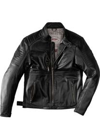 Spidi Clubber, veste en cuir , couleur: Noir/Noir , taille: 56