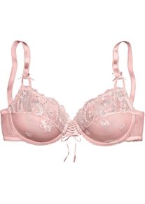 Lascana Dames Beugelbeha in poudre ,maat 85B, Witt, 82% Polyamide, 12% Polyester, 6% Elastan