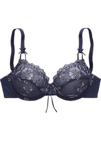 Lascana Dames Beugelbeha in marine ,maat 80C, Witt, 82% Polyamide, 12% Polyester, 6% Elastan
