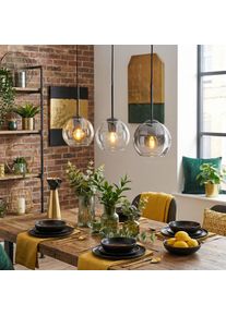 hofstein Koyoto Lampa wisząca, Kula świetlna, Lampa wisząca W kolorze bursztynu, Przezroczysty, Przydymiony, 3-punktowe