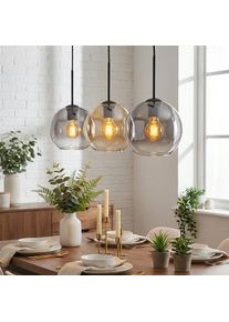 hofstein Koyoto Lampa wisząca, Kula świetlna, Lampa wisząca W kolorze bursztynu, Przezroczysty, Przydymiony, 3-punktowe