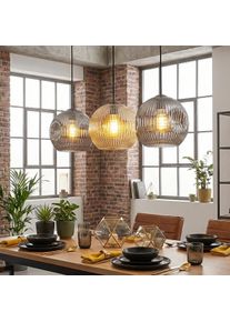 hofstein Ripoll Lampa wisząca, Kula świetlna, Lampa wisząca W kolorze bursztynu, Przydymiony, 3-punktowe