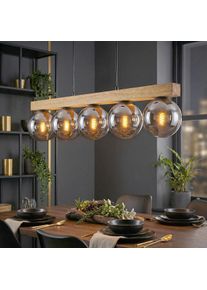 hofstein Gastor Lampa wisząca, Kula świetlna, Lampa wisząca Ecru, Czarny, 5-punktowe