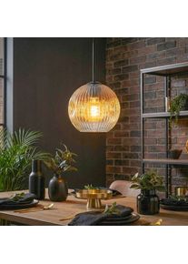 hofstein Ripoll Lampa wisząca, Lampa wisząca W kolorze bursztynu, Przezroczysty, 1-punktowy