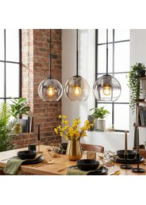 hofstein Koyoto Lampa wisząca, Kula świetlna, Lampa wisząca W kolorze bursztynu, Przezroczysty, Przydymiony, 3-punktowe