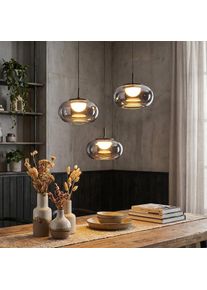 hofstein Ironel Lampa wisząca, Lampa wisząca LED Czarny, 1-punktowy