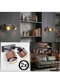 hofstein Traak Lampa ścienna, Spot ścienny Czarny, 2-punktowe