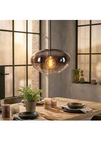 hofstein Mertola Lampa wisząca, Lampa wisząca Przezroczysty, Przydymiony, 1-punktowy