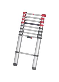 Hailo, Teleskopleiter &raquo;FlexLine&laquo; Alu-Sicherheits-Teleskopleiter 9 Sprossen, aluminiumfarben, Aluminium, B/H/L: 46 cm x 94 cm x 8 cm