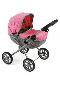 Bayer Chic 2000 CHIC2000, Puppenwagen &raquo;Lilli, Melange Pink&laquo; zusammenklappbar, Melange Pink,