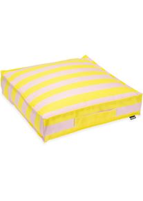 HOCK H.O.C.K., Sitzkissen, yellow ros&eacute; + gestreift, Bezug: 100% Polyacryl, B/L: 50 cm x 50 cm - 1 Stk.