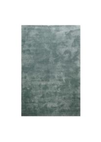 Homie Living, Teppich &raquo;Pisa&laquo; rund 25 mm H&ouml;he Hochflor, Microfaser, uni, weich, Shaggy, Wohnzimmer, Schlafzimmer, grau gr&uuml;n, Polyester, B : 70 cm 1 Stk