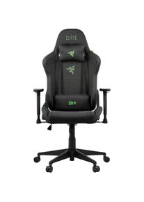 Strong, Gaming-Stuhl &raquo;Tarok Essentials X Cloth by Zen, atmungsaktiver Stoffbezug&laquo; () Lendenkissen und Kopfkissen, bis 130kg, Scharz-Gr&uuml;n + schwarz, 
