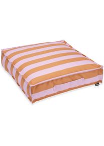 HOCK H.O.C.K., Sitzkissen, cognac flieder + gestreift, Bezug: 100% Polyacryl, B/L: 50 cm x 50 cm - 1 Stk.