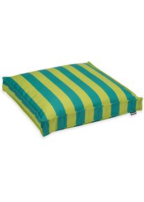 HOCK H.O.C.K., Sitzkissen, green petrol + gestreift, Bezug: 100% Polyacryl, B/L: 50 cm x 50 cm - 1 Stk.