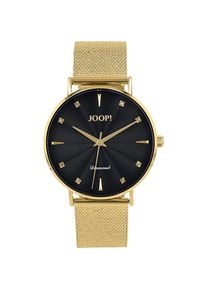 JOOP!, Damen, Quarzuhr Armbanduhr, Damenuhr, Edelstahlarmband, analog, Diamant, goldfarben, Stilvolle Damenarmbanduhr