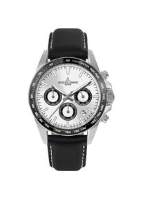 Jacques Lemans, Herren, Chronograph &raquo;Liverpool&laquo; Quarzuhr, Armbanduhr, Herrenuhr, Lederarmband, Datum, schwarz-silberfarben, Stilvoller 