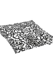 HOCK H.O.C.K., Sitzkissen &raquo;Paloma&laquo; in Blumen-Optik, schwarz + gebl&uuml;mt, Polyacryl, B/L: 50 cm x 50 cm - 1 Stk.
