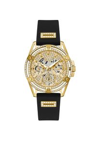 Guess, Damen, Multifunktionsuhr &raquo;QUEEN&laquo; Armbanduhr, Quarzuhr, Damenuhr, schwarz, Glamour&ouml;se Multifunktionsuhr f&uuml;r Damen