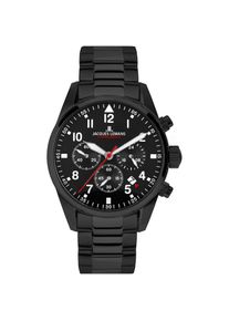 Jacques Lemans, Herren, Chronograph &raquo;Barcelona&laquo; Quarzuhr, Armbanduhr, Herrenuhr, Edelstahlarmband, Stoppfunktion, Tag, schwarz-schwarz, Funktionaler 