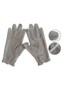Electromagnetic Radiation Protective 100% Silver Fiber Knitted Fabric Gloves Antibacterial EMF Shielding Hand Protection