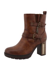 Mustang Shoes, Damen, Winterstiefelette &raquo;Nana&laquo; Boots, Winterstiefelette mit Rei&szlig;verschluss, braun, 40, Modische Stiefelette mit neckischen Details