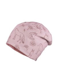 Beanie MaxiMo, Baby, Gr. 57, lilas pferd, lilas, Jersey, Obermaterial: 95% Baumwolle, 5% Elasthan, M&uuml;tzen Beanie, Lilas, Pferd, Jersey, M&auml;dchen, Kids, Reversible