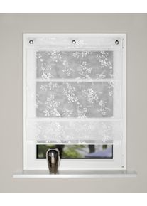 Magnetrollo Home Wohnideen "MIGRON", wei&szlig;, B:45cm H:130cm, Obermaterial: 100% Polyester, Raffrollos, Magnetrollo, Pastendruck