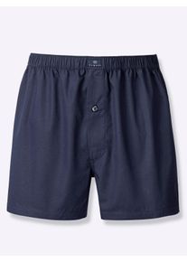 Herren Boxershorts in marine + marine-gestreift ,Gr&ouml;&szlig;e 6, WITT, 100% Baumwolle