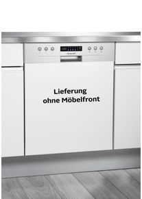 Hanseatic teilintegrierbarer Geschirrsp&uuml;ler "HGTI6082C13K7709DS", Energieeffizienz: C, silber (silberfarben), B:59,8cm H:81,5cm T:57cm, Geschirrsp&uuml;ler, teilintegrierbar, mit Automatikprogramm und Verschmutzungserkennung, teilintegrierbarer Geschirrsp&uuml;ler