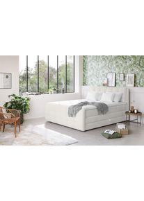 Boxspringbett COTTA "Fort mit Bettkasten, inkl. Topper", beige (cream), B:201cm L:228cm, 100% POLYESTER (PES), Komplettbetten, Boxspringbett, erh&auml;ltlich in verschiedenen Breiten (160cm, 180cm & 200cm)