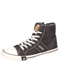 Sneakerboots Lerros, Herren, Gr. 46, schwarz, Textil, kontrastfarbene Details, Schuhe Sneakerboots, High Top Sneaker, Schn&uuml;rboots, Canvas-Boots mit Rei&szlig;verschluss