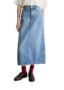 Marc O'Polo Jeansrock MARC O'POLO DENIM, Damen, Gr. 29, medium blau, Denim/Jeans, Obermaterial: 100% Baumwolle, ca. Mitte Wade, R&ouml;cke Jeansrock, regular fit mit Ananasblattfasern