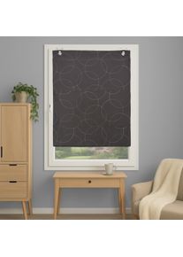 Magnetrollo Home Wohnideen "ADALIA", anthrazit, B:45cm H:130cm, Obermaterial: 100% Polyester, Raffrollos, Magnetrollo, bestickt