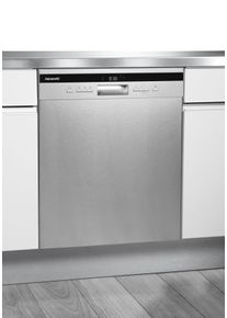 Hanseatic Unterbaugeschirrsp&uuml;ler "HGU6082B14U7735ES", Energieeffizienz: B, silber (silberfarben), B:60cm H:81,5cm T:57cm, Geschirrsp&uuml;ler, mit automatischer T&uuml;r&ouml;ffnung, mit h&ouml;henverstellbarem Oberkorb, Unterbaugeschirrsp&uuml;ler