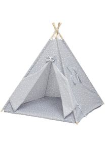 Spielzelt BABYGO "Little Tent", grau, Spielzelte, KinderB:115cm H:130cm T:115cm, Holz, Spielzelt, Made in Europe, B:115cm H:130cm T:115cm