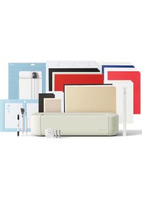 CRICUT, Schneideplotter + Transferpresse, Explore 5 Essential Bundle (Cream)