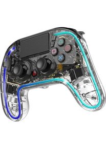 Spirit Of Gamer Neon Bluetooth (PS4, PS3), Gaming Controller, Transparent
