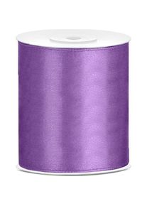 partydeco, Geschenkverpackung, Satin Ribbon, lavender, 100mm/25m (1 pkt / 1 pc.) (1x)
