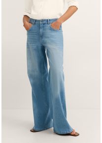 5-Pocket-Jeans Bugatti, Damen, Gr. 42, Normalgr&ouml;&szlig;en, blau (320, hellblau), 92% Baumwolle, 6% Elastomultiester, 2% Elasthan, Jeans 5-Pocket-Jeans, Modern Fit 5-Pocket leicht ausgestellt