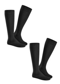 Kniestr&uuml;mpfe Hudson "ONLY 2-PACK", Herren, Gr. 39-42, schwarz, Baumwollmischung, normal, Socken Kniestr&uuml;mpfe, Komfortbund mit weitem Fu&szlig;ausschnitt