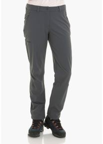 Sch&ouml;ffel Outdoorhose SCH&Ouml;FFEL "Pants Engadin1", Damen, Gr. 24, Normalgr&ouml;&szlig;en, grau (graphit), Oberstoff : 89% Nylon 11% Elasthan, Hosen Outdoorhose