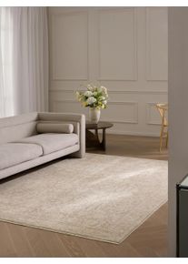 benuta Finest Tapis Vintage Aria Beige 170x240 cm - Tapis poil ras / effet us&eacute;