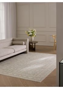 benuta Finest Tapis Vintage Aria Gris 300x400 cm - Tapis poil ras / effet us&eacute;