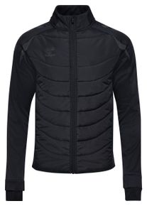 Trainingsjacke Hummel "HMLBTC WINTER TRAINING JACKET", Damen, Gr. M, schwarz, Web, Obermaterial: 92% Polyester, 8% Elasthan, unifarben, Basic normal, Raglan&auml;rmel angesetztes B&uuml;ndchen mit Daumenl&ouml;chern, Jacken Trainingsjacke, Mix aus Stepp- und Stretchmaterial f&uuml;r optimalen Komfort, Daumenl&ouml;cher