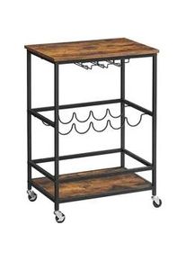 Servierwagen LR087B01 Schwarz/Dunkelbraun