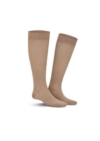 Kniestr&uuml;mpfe Kunert "FLY&CARE", Herren, Gr. 49-50, beige, meliert, Baumwollmischung, normal, Socken Kniestr&uuml;mpfe, St&uuml;tzklasse 3, druckfreier Komfortbund