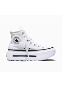 Sneaker Converse "CHUCK TAYLOR ALL STAR LIFT DOUBLE", Damen, Gr. 37, schwarz-wei&szlig; (wei&szlig;, schwarz, wei&szlig;), Textil, Schuhe Sneaker